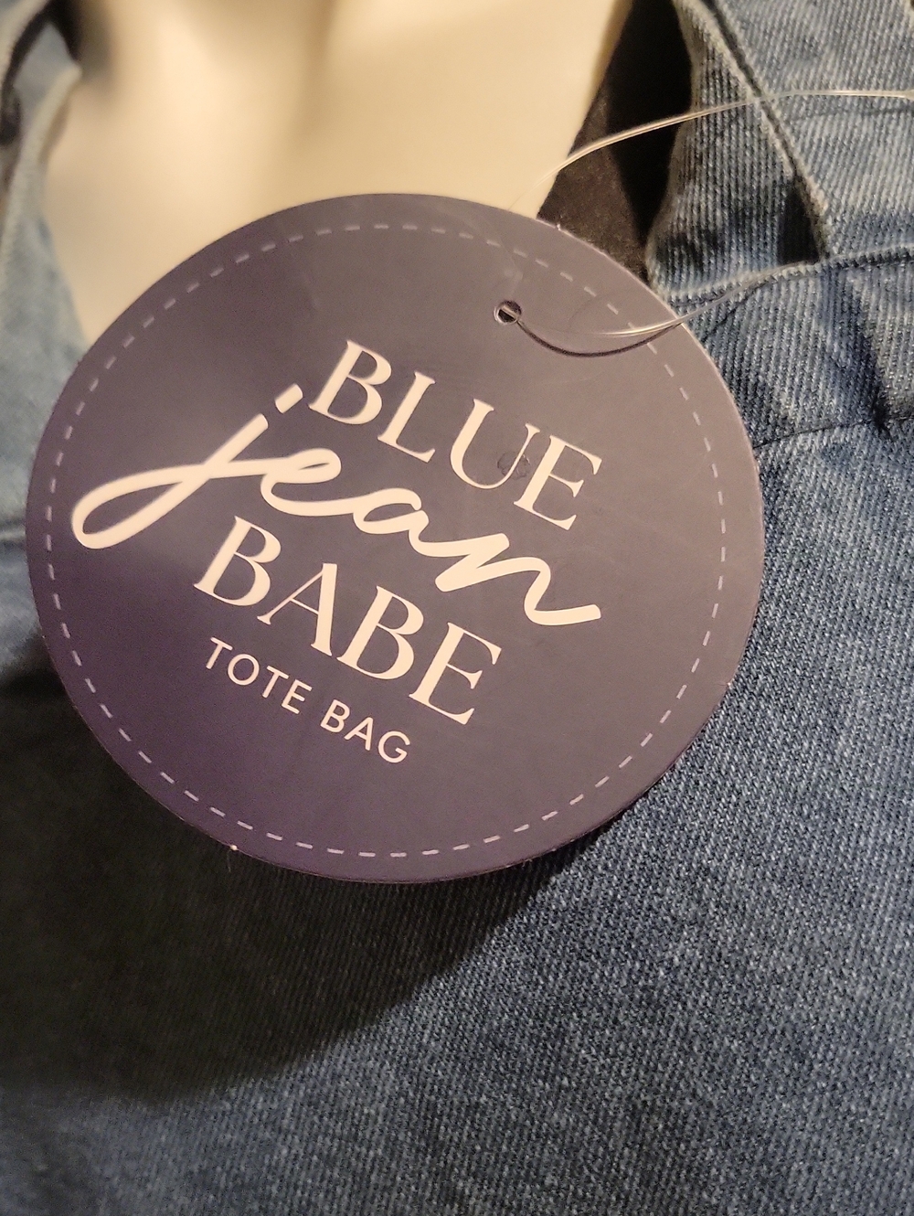 Blue Jean Babe Tote - Womens Denim Tote Bag - Picture 3 of 5